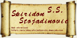 Spiridon Stojadinović vizit kartica